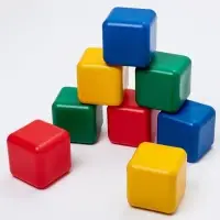 Кубики детские, пластиковые, цветные, 8 штук, 12&times;12 см