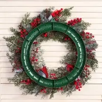 Венок новогодний d=40 см &laquo;Зимнее волшебство. Уютная сказка&raquo; декор полосатые ленты, шишки