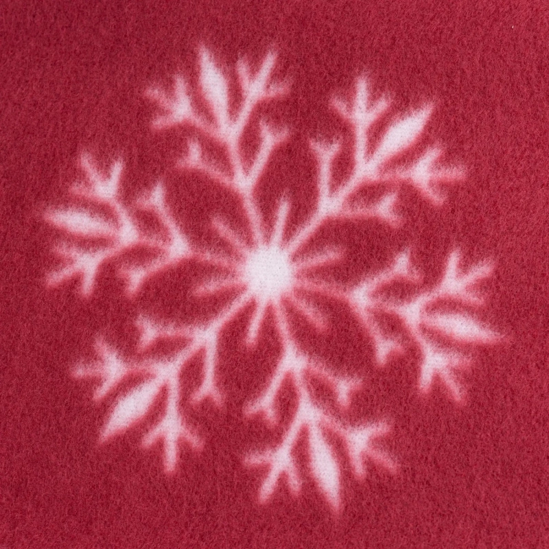 Плед флис Luscan, 130x170 см, 160 г/м2, метель красный