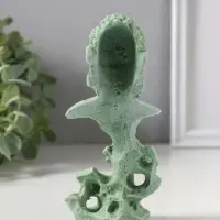 Сувенир полистоун "Будда - молчание золото" зелёный 4,7х6,8х14,5 см