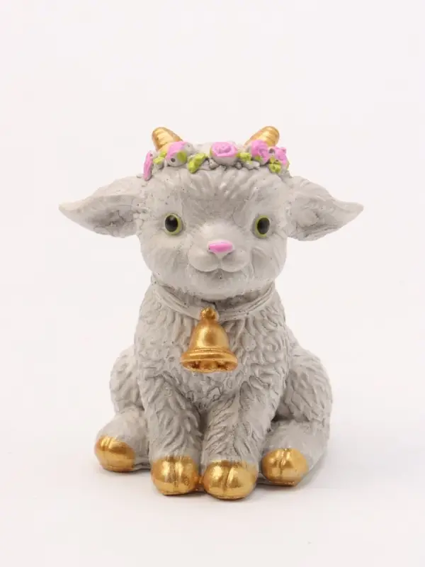 Фигурка декоративная &laquo;Козленок с колокольчиком&raquo;, 8&times;5&times;7 см, серая