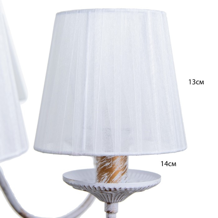 Люстра Люстра "Моника" 8хЕ14 40т белый с золотой патиной 72х72х40 см BayerLux