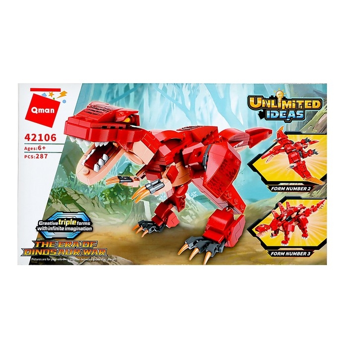 Конструктор «Динозавр», 3 в 1, 287 деталей Конструктор «Динозавр», 3 в 1, 287 деталей