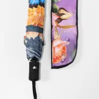 Зонт полуавтоматический &laquo;Дождливый день&raquo;, 3 сложения, 8 спиц, R=49/55 см, d=98 см, МИКС