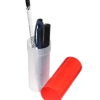 Пенал - тубус Calligrata, 40&times;195 мм, пластиковый, МИКС