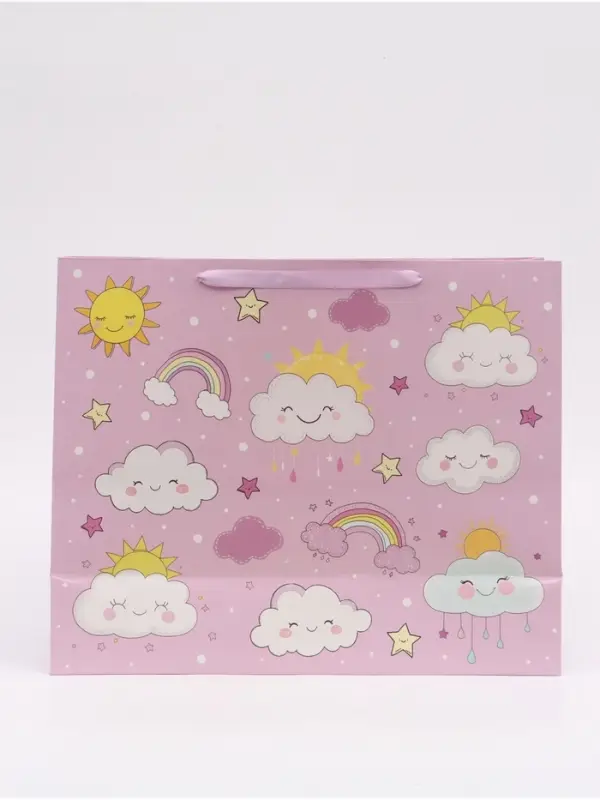 Пакет подарочный ламинированный &laquo;Милые облака&raquo;, 49&times;40&times;19 см