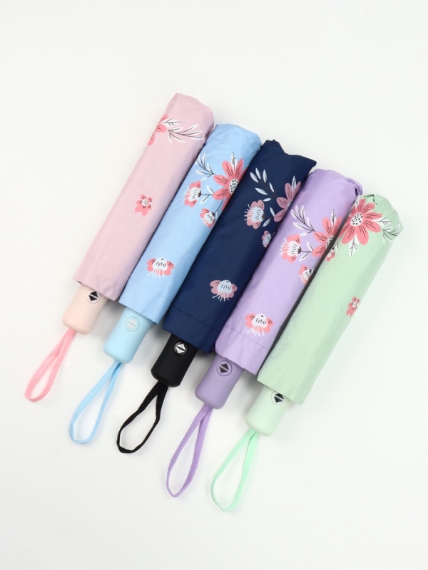 Зонт автоматический «Цветы», эпонж, 3 сложения, 8 спиц, R = 48/55 см, D = 110 см, цвет МИКС Зонт автоматический «Цветы», эпонж, 3 сложения, 8 спиц, R = 48/55 см, D = 110 см, цвет МИКС