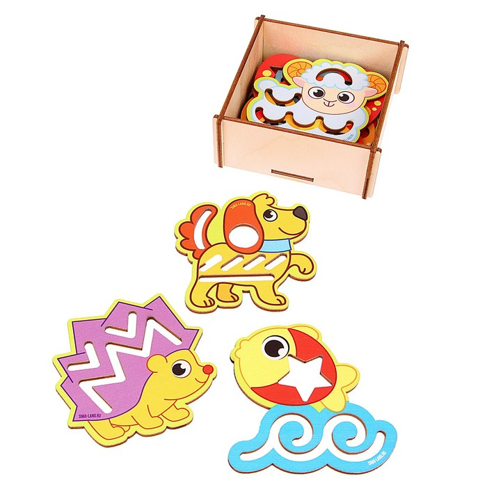 Трафареты для рисования &laquo;Животные&raquo;, рисунок наклеен