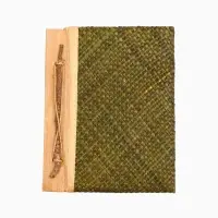 Записная книжка плетёная, 48 листов, 17&times;22&times;2 см, зелёная