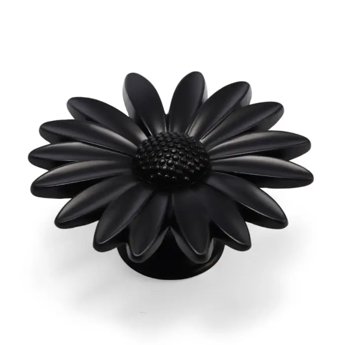 Ручка-кнопка CAPPIO PRO &laquo;Ромашка&raquo; 52&times;52 мм, цвет черный