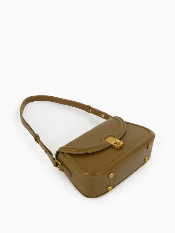 Сумка женская мессенджер TEXTURA на клапане, 23&times;6&times;13 см, хаки