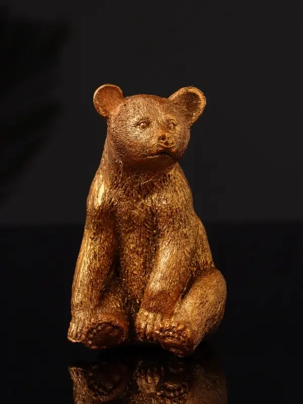 Фигура  Фигура "Медведь сидит", 9х6 см, бронза