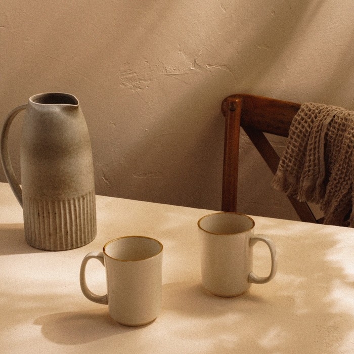 Набор кружек фарфоровых SL Home «Леггеро», 400 мл, цвет бежевый Набор кружек фарфоровых SL Home «Леггеро», 400 мл, цвет бежевый