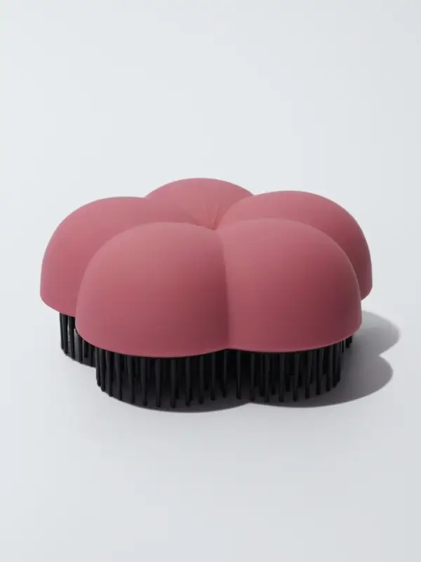 Расчёска массажная &laquo;Цветок&raquo;, 8.5&times;4 см, розовая