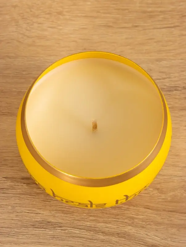 Свеча в чаше Yoga heal the soul жёлтая, соевый воск 200 гр 8,5х7 см Свеча в чаше Yoga heal the soul жёлтая, соевый воск 200 гр 8,5х7 см