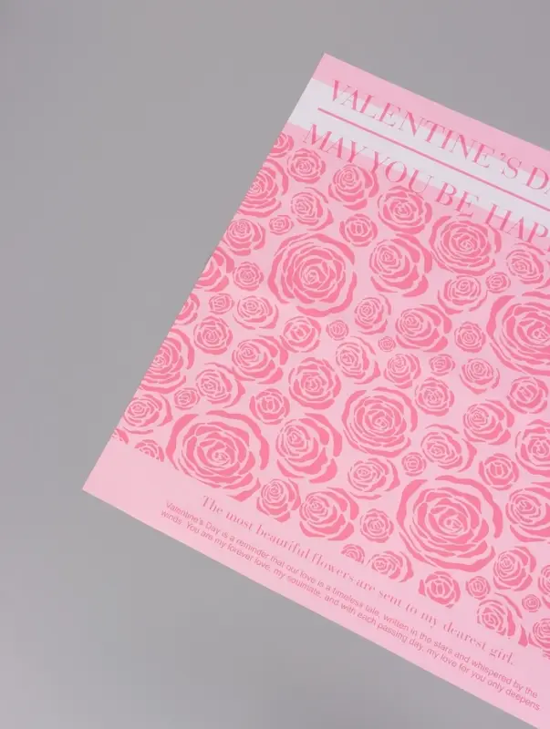 Пленка для цветов, &laquo;Цветы&raquo;, розовая, 57&times;57 см