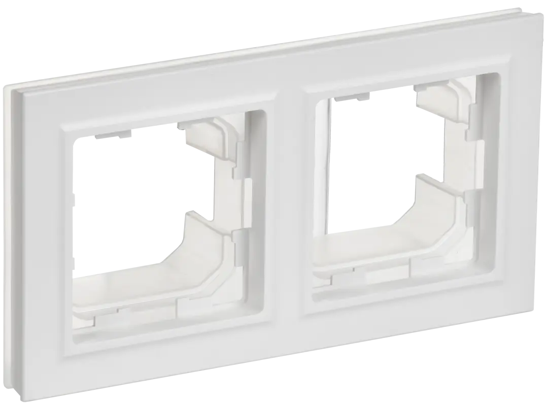 BRITE Рамка 2-местная IP44 РУ-2-БрАБ-44 арктический белый IEK