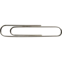 Скрепки КОМУС никелированные, 50 мм, негофрированные, 100 шт/уп