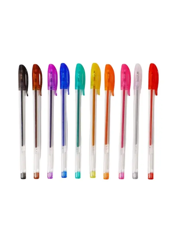 Набор гелевых ручек, 10 цветов, металлик, узел 0.5 мм