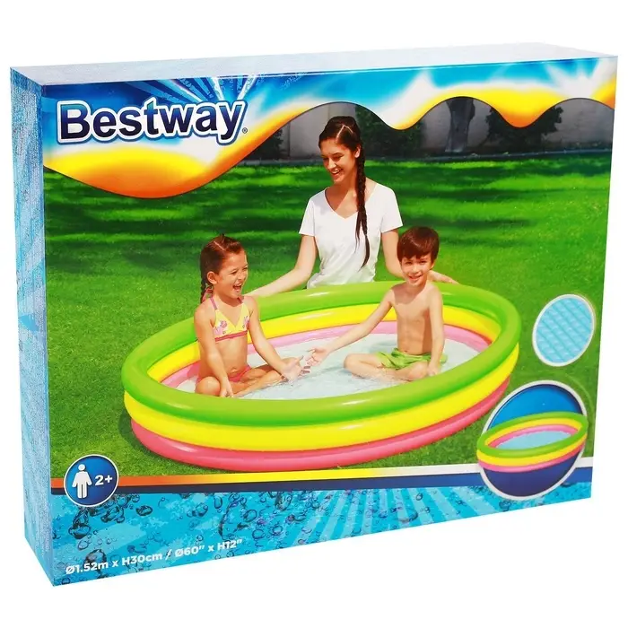 Бассейн надувной &laquo;Радуга&raquo;, 152&times;30 см, от 2 лет, 51103 Bestway