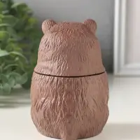 Шкатулка с крышкой для украшений &laquo;Медведь&raquo;, 11&times;7 см, коричневая