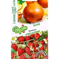 Семена Лук репчатый Бычок 0.5 г +Земляника Александрия 0.03 г Дуэт Хорошие соседи