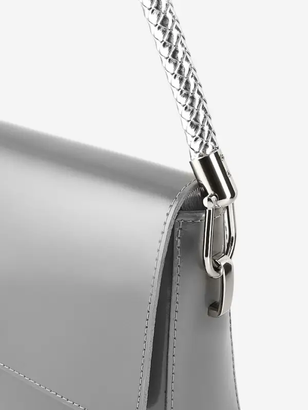 Ручка для сумки, 55 см, цвет серебряный