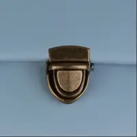 Застёжка для сумки, 3×2 см, цвет бронзовый