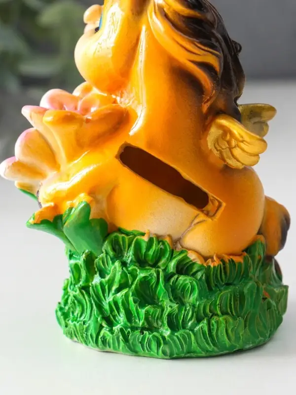 Копилка полистоун Копилка полистоун "Лошадка с цветами" 5,5х8х12,5 см