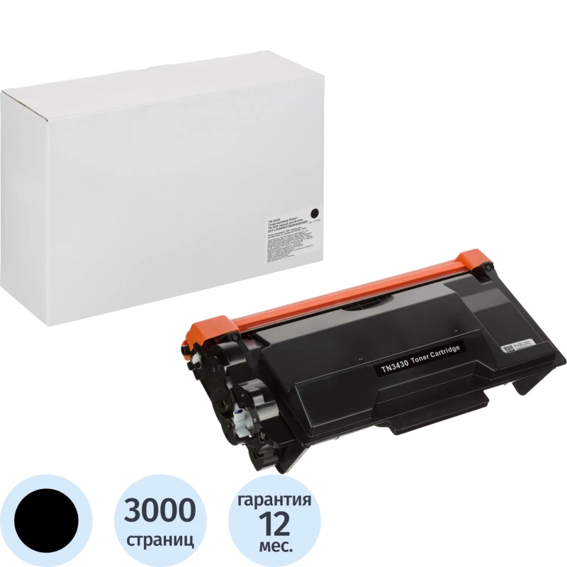Тонер-картридж Retech TN-3430 чер. для Brother DCP-L5500DN/5750DW/6400/6900
