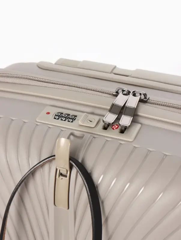 Чемодан на съёмных колёсах, 18", кодовый замок, 33&times;16&times;49 см, бежевый