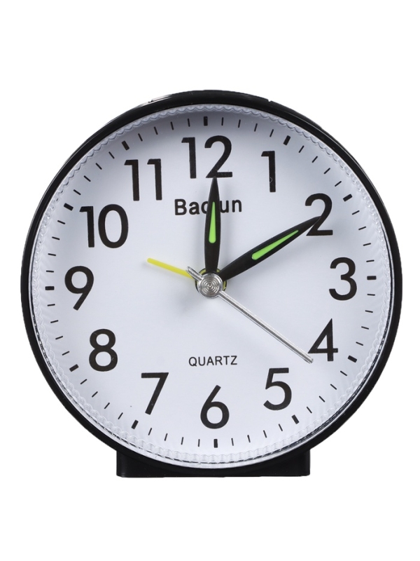 Часы будильник настольные, на батарейках, 9 х 3.7 см, циферблат d-8.5 см Часы будильник настольные, на батарейках, 9 х 3.7 см, циферблат d-8.5 см