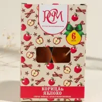 Набор свечей ароматических чайных &laquo;Корица-яблоко&raquo;, 6 шт.