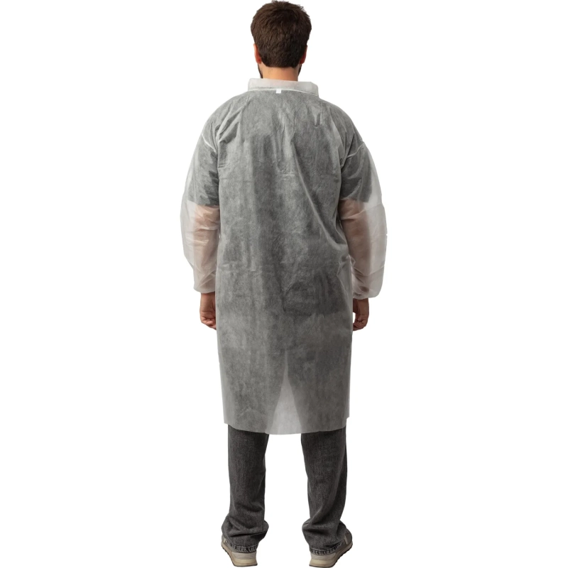 Халат однораз. д/посетителя на кнопках,белый,XL,6522,1шт/уп,ПС