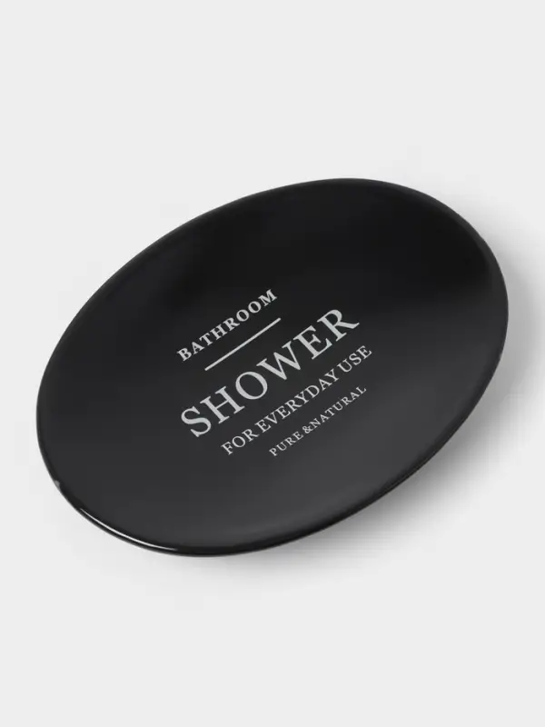 Аксессуары для ванной &laquo;Лофт&raquo;, 4 предмета, мыльница, дозатор для мыла 420 мл, 2 стакана, чёрные