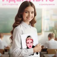 Колледж-тетрадь Calligrata TOP &laquo;Красотка&raquo; А4, 120 листов, в клетку, в твёрдой обложке 7БЦ, матовая ламинация, выборочный лак