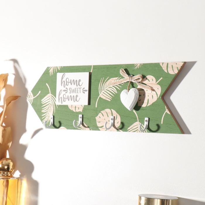 Крючки декоративные дерево Крючки декоративные дерево "Пальмовые листья. Указатель" 2,5х30х8,8 см