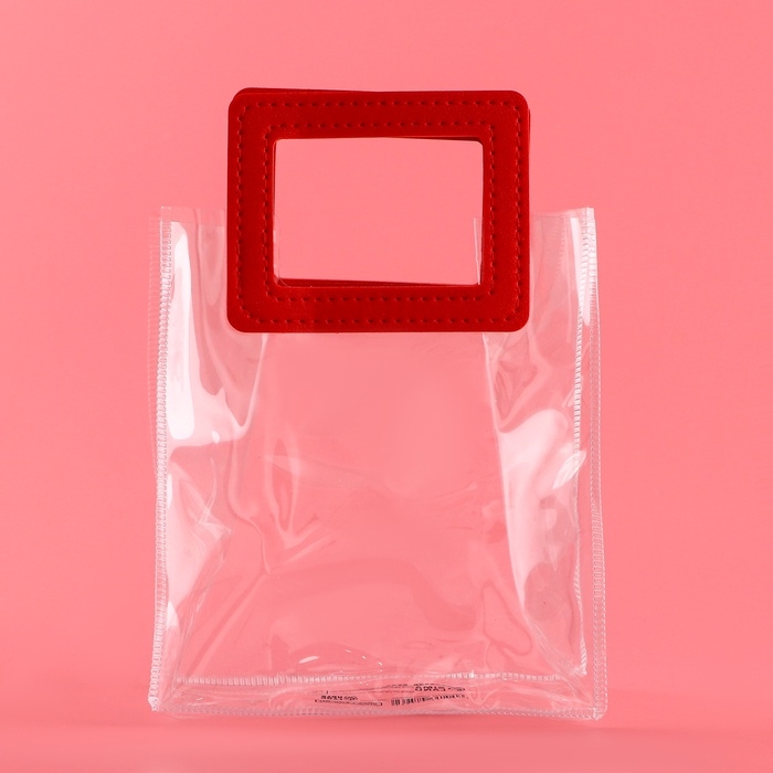 Пакет подарочный из ПВХ, красный, 17 х 15 х 8 см Пакет подарочный из ПВХ, красный, 17 х 15 х 8 см