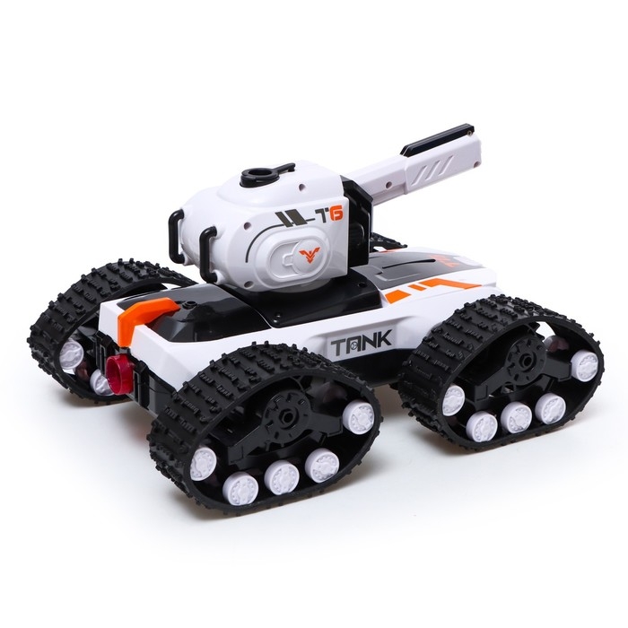 Танк радиоуправляемый TANK, стреляет водой, эффект дыма, цвет белый Танк радиоуправляемый TANK, стреляет водой, эффект дыма, цвет белый