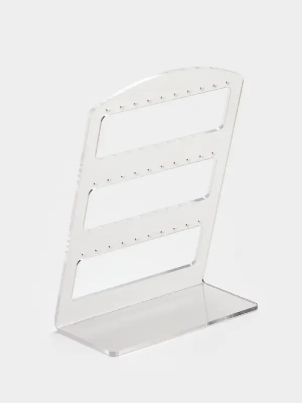 Подставка под серьги на 15 пар, 12.5&times;5.5&times;16.5 см, оргстекло 3 мм