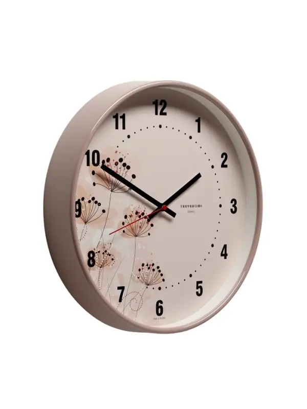 Часы настенные &laquo;Полевые цветы&raquo;, плавный ход, d=30.5 см