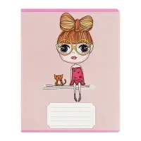 Комплект тетрадей из 10 штук, 24 листа в линию Calligrata &laquo;Fashion&raquo;, обложка мелованный картон, ВД-лак, блок №2, белизна 75% (серые листы), 5 видов по 2 штуки