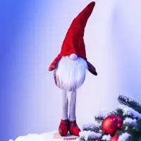 Фигура текстиль &laquo;Гном в красном&raquo; 55 см, 1 LED, от батареек AG13&times;3, свечение тёплое белое
