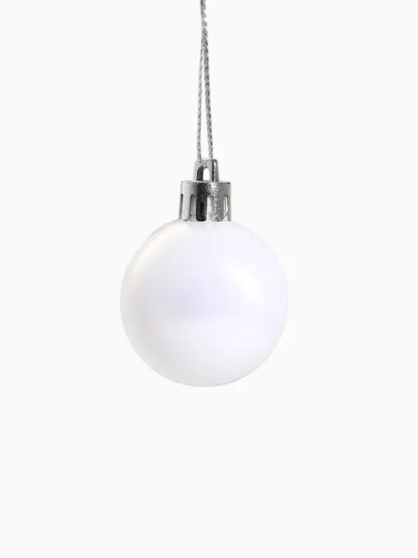 Ёлочные игрушки &laquo;Снег&raquo;, шары новогодние, набор 24 шт., d=4 см, белый