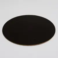 Подложка для торта усиленная 24 см, черно - белая, 3.2 мм