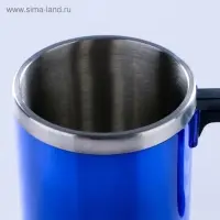 Термокружка, 450 мл, сохраняет тепло 2 ч, 11&times;12 см, синяя