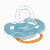 Соска - пустышка ортодонтическая «Пингвин», +6 мес., цвет голубой Соска - пустышка ортодонтическая «Пингвин», +6 мес., цвет голубой