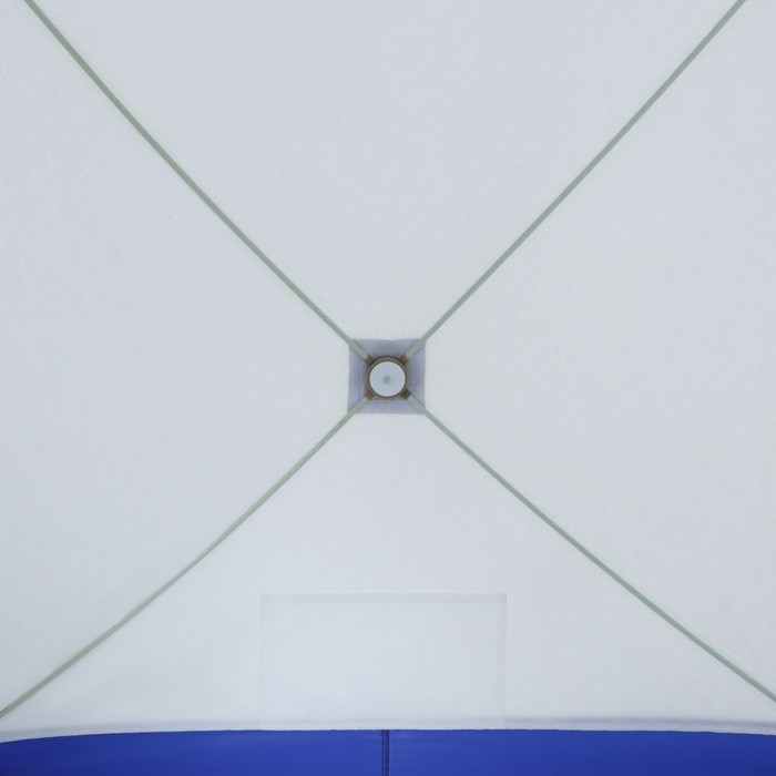 Палатка зимняя куб  Палатка зимняя куб "СЛЕДОПЫТ", 3-х местная, 3 слоя, цвет бело-синий