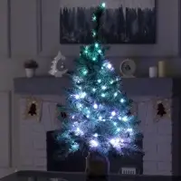 Гирлянда &laquo;Нить&raquo; 10 м, роса, IP20, серебристая нить, 100 LED, пульт ДУ, свечение RGB, USB