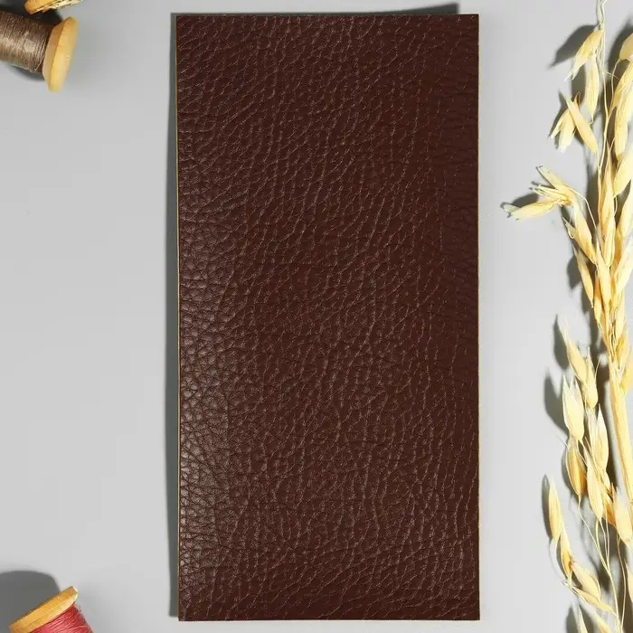 Заплатка клеевая из кожзаменителя, 10×20 см, тёмно-коричневая Заплатка клеевая из кожзаменителя, 10×20 см, тёмно-коричневая